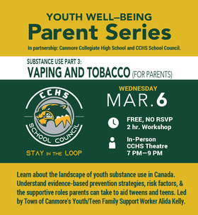Youth Well-being Parent Series on March 6